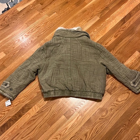 NWT  Free People Georgia Teddy Jacket size Large Green - Picture 15 of 16